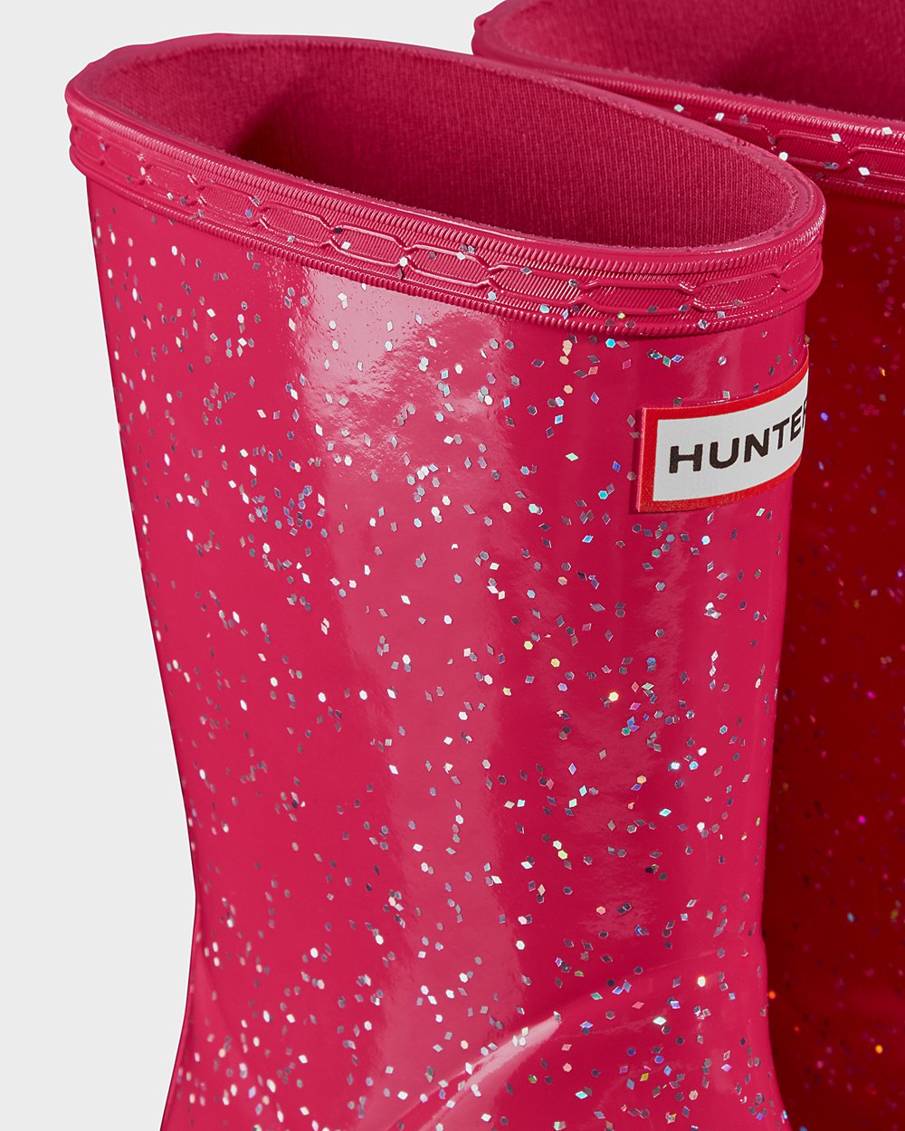 Kids Hunter Rain Boots Pink - Original First Giant Glitter - 5610287-ZC